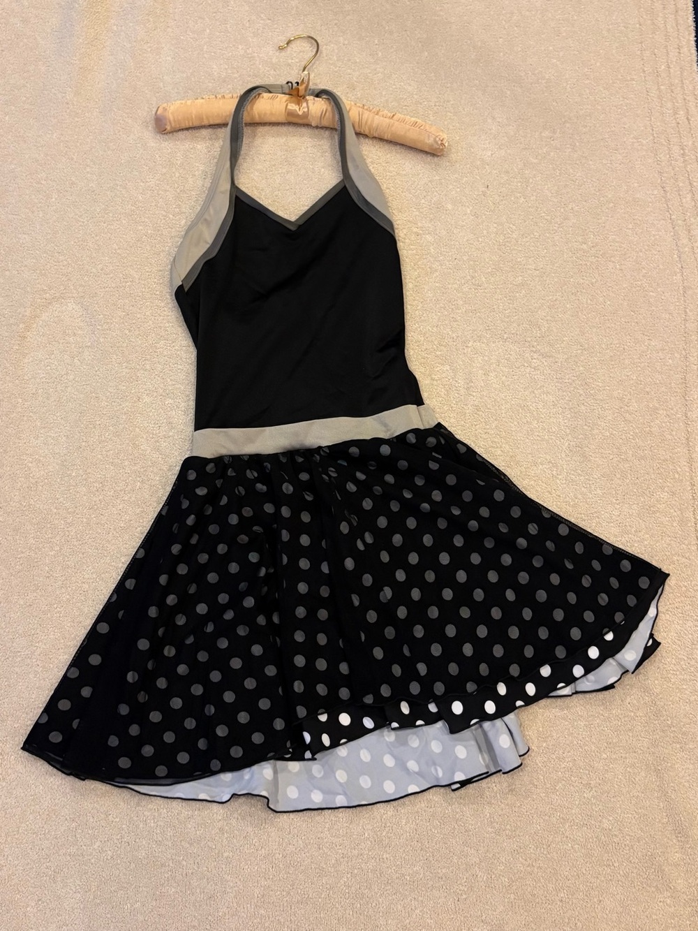 Halter Polka Dot Skating Dress